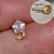 Piercing Flor Zircônia Labret Aço Cirúrgico Trágus Hélix Conch Flat Lóbulo Minimalista Prata Dourado - Imagem 3