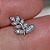 Piercing Ramos Folhas Zircônia Aço Cirúrgico Hélix Conch Flat Trágus Lóbulo Prata Dourado Labret - Imagem 3