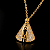 Colar Nossa Senhora Aparecida Folheado Ouro 18K Corrente 42cm Pingente Religioso Feminino Dourado - Imagem 3
