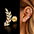 Piercing Folha Ramos Aço Cirúrgico Zircônia Labret Trágus Hélix Conch Flat Lóbulo Rosca Interna - Imagem 2