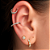 Piercing Argola Trançada Titânio G23 Zircônias Hélix Conch Daith Septo Nariz Trágus Click 10mm 12mm - Imagem 3