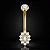 Piercing Umbigo Gota Titânio G23 Zircônias Cravejadas Prata Dourado Antialérgico Belly 10mm 1.6mm - Imagem 4