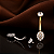 Piercing Umbigo Gota Titânio G23 Zircônias Cravejadas Prata Dourado Antialérgico Belly 10mm 1.6mm - Imagem 2