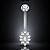 Piercing Umbigo Gota Titânio G23 Zircônias Cravejadas Prata Dourado Antialérgico Belly 10mm 1.6mm - Imagem 3