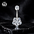 Piercing Umbigo Titânio G23 5 Zircônias Cravejadas Prata Dourado Antialérgico Belly 10mm 1.6mm - Imagem 5