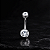 Piercing Umbigo Titânio G23 Zircônia Cravejada Prata Dourado Antialérgico Belly 10mm 1.6mm Feminino - Imagem 4