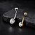 Piercing Umbigo Titânio G23 Zircônia Cravejada Prata Dourado Antialérgico Belly 10mm 1.6mm Feminino - Imagem 3