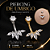 Piercing Umbigo Cluster Titânio G23 5 Zircônias Cravejadas Prata Dourado Antialérgico Belly 10mm 1.6mm - Imagem 1