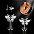 Piercing Borboleta Aço Cirúrgico Labret Zircônia Rosca Interna Trágus Hélix Conch Flat Lóbulo Prata Dourado - Imagem 3