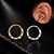 Piercing Argola Click Aço Cirúrgico Zircônia Quadrada Daith Septo Hélix Conch 8mm 10mm Prata Dourado - Imagem 2