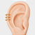 Piercing Australianos Argola Aço Mid Hélix Kit 3 Un Zircônia - Imagem 2