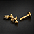 Piercing Labret Aço Cirúrgico Galho Zircônias Cravejadas Helix Tragus Conch Nariz - Imagem 4