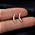 Piercing Cluster Labret Aço Cirúrgico Zircônia Hélix Trágus Conch Flat Lóbulo Prata Dourado - Imagem 2