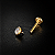 Piercing Ponto de Luz Titânio Labret Zircônia Hélix Trágus Conch Nariz Flat Lóbulo 3mm - Imagem 4