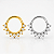 Piercing Argola Orelha Aço Cirúrgico Zircônia Daith Septo Hélix Prata Dourado Cravejado Feminino - Imagem 1