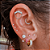 Piercing Labret Cluster Corrente Orelha Aço Cirúrgico Flat Hélix Lóbulo Scapha - Imagem 4