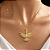 Colar Espírito Santo Fênix Aço Cirúrgico Banhado Ouro 18K Pingente Dourado Corrente 40cm Feminino - Imagem 2