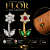 Piercing Umbigo Flor Aço Cirúrgico Pedras Coloridas Zircônias 10mm 1.6mm Feminino Prata Dourado - Imagem 1