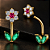 Piercing Umbigo Flor Aço Cirúrgico Pedras Coloridas Zircônias 10mm 1.6mm Feminino Prata Dourado - Imagem 2