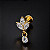 Piercing Labret Aço Cirúrgico Orelha Pêndulo Zircônia  Hélix Trágus Conch Flat Lóbulo Dourado - Imagem 3