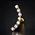 Piercing Cluster Zircônias Labret Aço Cirúrgico Hélix Trágus Conch Flat Prata Dourado - Imagem 2