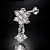 Piercing Labret Aço Flor Pêndulo Zircônia Hélix Trágus Conch Flat Lóbulo - Imagem 3