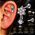 Piercing Labret Aço Flor Pêndulo Zircônia Hélix Trágus Conch Flat Lóbulo - Imagem 1