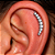Piercing Cluster Aço Inox Micro Zircônias Rosca Interna Hélix Trágus Conch Flat Lóbulo - Imagem 2