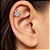 Piercing Labret Flor Zircônia Labret Aço Inox Rosca Interna Hélix Trágus Conch Flat Lóbulo - Imagem 4
