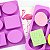 Molde Forma Silicone Atacado Sabonete Artesanal 6 Cavidades Folha S20 - Imagem 4