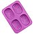 Molde Forma Silicone Atacado Sabonete Artesanal 4 Cavidades Rosa S24 - Imagem 1