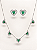 Conjunto Chocker Prateado- esmeralda - Imagem 1