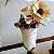 Vaso Gesso com Pintura e Arranjos Flores artificiais - Imagem 1