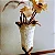 Vaso Gesso com Pintura e Arranjos Flores artificiais - Imagem 3
