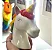 Cofre Unicórnio Cerâmica Decoração Infantil Cofrinho Unicórnio Branco - Imagem 2
