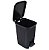 LIXEIRA RATTAN PRETA COM PEDAL 7 LTS - Imagem 2