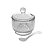 Açucareiro de Cristal com Colher Pearl 200ml - Wolff - Imagem 2