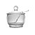 Açucareiro de Cristal com Colher Pearl 200ml - Wolff - Imagem 1
