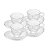 Conjunto 4 Xícaras de Café de Cristal com Pires Coração Pearl 85ml - Wolff - Imagem 2