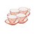Conjunto 4 Xícaras de Chá de Cristal com Pires Coração Pearl Rosa 180ml - Wolff - Imagem 2
