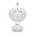 Potiche Decorativo Cristal com Pé Queen 11cm x 18cm - Wolff - Imagem 1