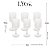 Conjunto 6 Taças de Licor de Vidro Diamante 50ml - Lyor - Imagem 3