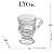 Taça de Cappuccino de Cristal com Alça e Pé Diamante 142ml - Lyor - Imagem 4