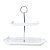 Prato Duplo de Porcelana para Doces Birds Branco 27cm x 25cm x 24cm/19cm x 18cm - Wolff - Imagem 3