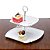 Prato Duplo de Porcelana para Doces Birds Branco 27cm x 25cm x 24cm/19cm x 18cm - Wolff - Imagem 4