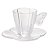 Conjunto 4 Xícaras de Chá de Vidro com Pires Butterfly 180ml - Wolff - Imagem 1