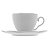 Conjunto 4 Xícaras de Café de Porcelana com Pires Butterfly Branco 120ml - Wolff - Imagem 4