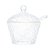 Açucareiro de Cristal Martelado com Colher e Tampa com Fio de Ouro Petra 270ml - Lyor - Imagem 2