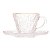 Xícara de Cristal Martelado para Café com Pires e Fio de Ouro Petra 70ml - Lyor - Imagem 2