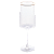 Taça de Vinho de Cristal Ecológico Martelado com Fio de Ouro Petra 600ml - Lyor - Imagem 2